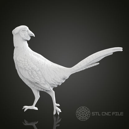 Detailed Bird STL Model - CNC Router Engraver Files, Artcam, Aspire, Wood Wall Art Decor, 3D Printer Compatible, CNC Files