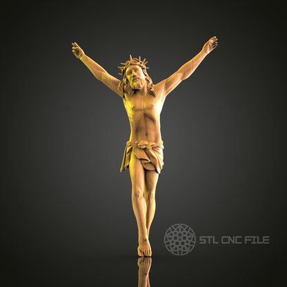 Crucifixion Scene Relief - STL Model for CNC Router Engraver - Artcam, Aspire Compatible - Wood Art, Wall Decor, 3D Printer Ready