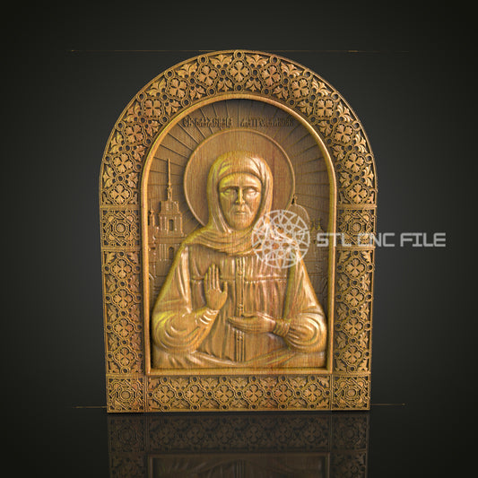 Stl Catherine CNC Relief Model - Wood Wall Art File for CNC Routers and Engravers, Artcam, Aspire Compatible