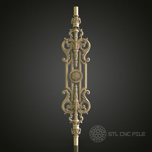 Decorative Column Accent - STL Model for CNC Router, 3D Printer - Artcam, Aspire Compatible