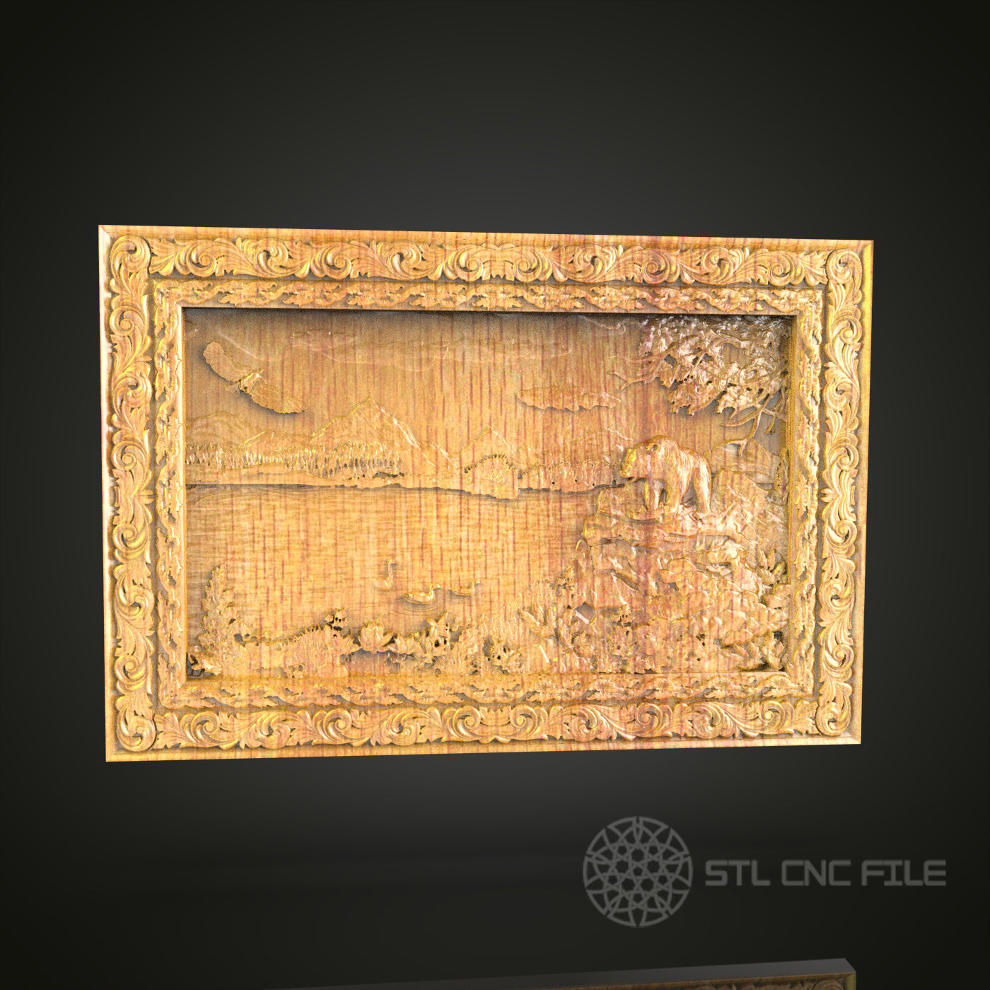 Last Supper 3D Relief STL Model - CNC Router File for Wood Carving, Artcam, Aspire, Home Wall Decor