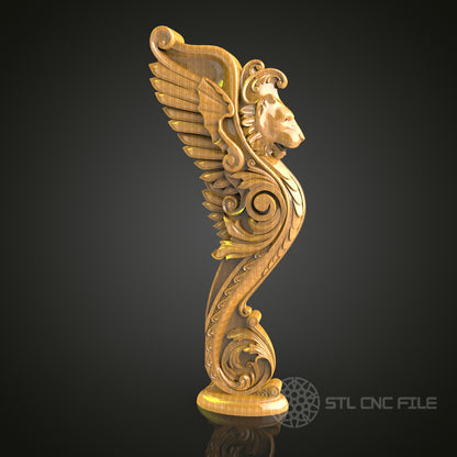 Elegant Swirl Flourish STL Model for CNC Router - Ideal for Artcam, Aspire, Detailed Wood Carving, Home Decor