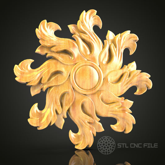 Sunburst STL Model for CNC Router, Artcam, Aspire - Wood Art, Wall Decor, Digital File