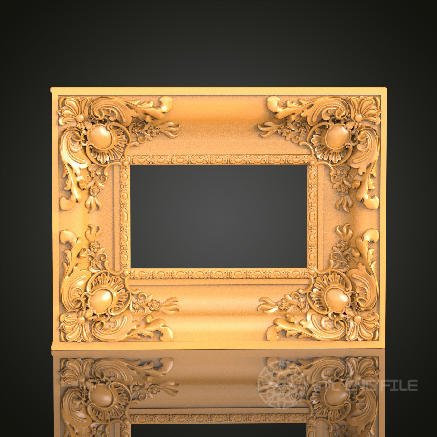 Intricate 3D Frame STL Model for CNC Router Engraver | Artcam, Aspire | Wood Art Decor | 3D Printer Ready