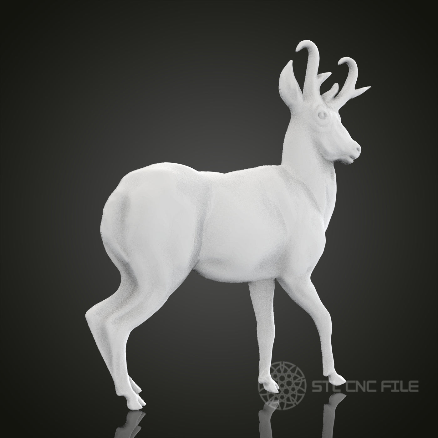 Majestic Deer 3D STL Model for CNC Router Engraver, Artcam, Aspire, CNC Files, Wood Art Wall Decor, 3D Printer