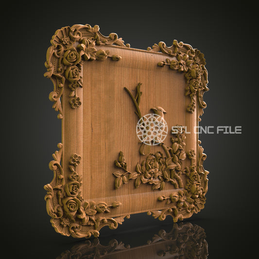 Intricate 3D Carved Mountain Scene STL File for CNC and 3D Printing - Scenic Relief Art, Decorative Wall Decor, Digital Download