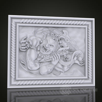 Fierce Demon 3D Relief Art for CNC Router, Artcam, Aspire, Wall Decor, STL Model, Compatible with 3D Printers