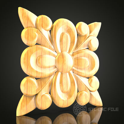 Floral Petal STL Model for CNC Router, Compatible with Artcam, Aspire - Exquisite Wood Wall Decor