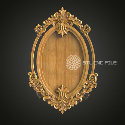 Classic Baroque CNC Frame STL File - Perfect for Wood Art & Wall Decor