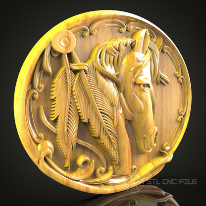 Equestrian Elegance STL Model for CNC – Ideal for Horse-Themed Wood Art & Engraving