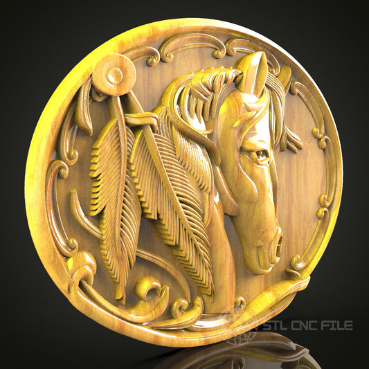 Equestrian Elegance STL Model for CNC – Ideal for Horse-Themed Wood Art & Engraving