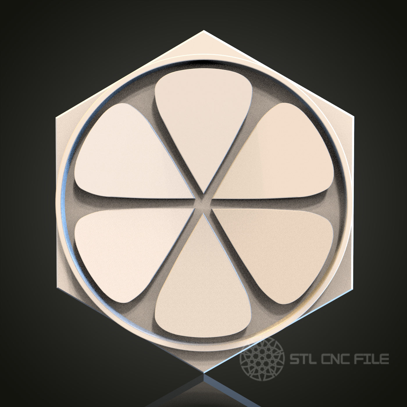 Modern Geometric Relief STL Model for CNC and 3D Printing, Artcam, Aspire, Wall Decor