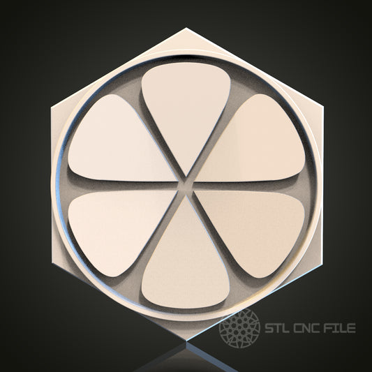 Modern Geometric Relief STL Model for CNC and 3D Printing, Artcam, Aspire, Wall Decor