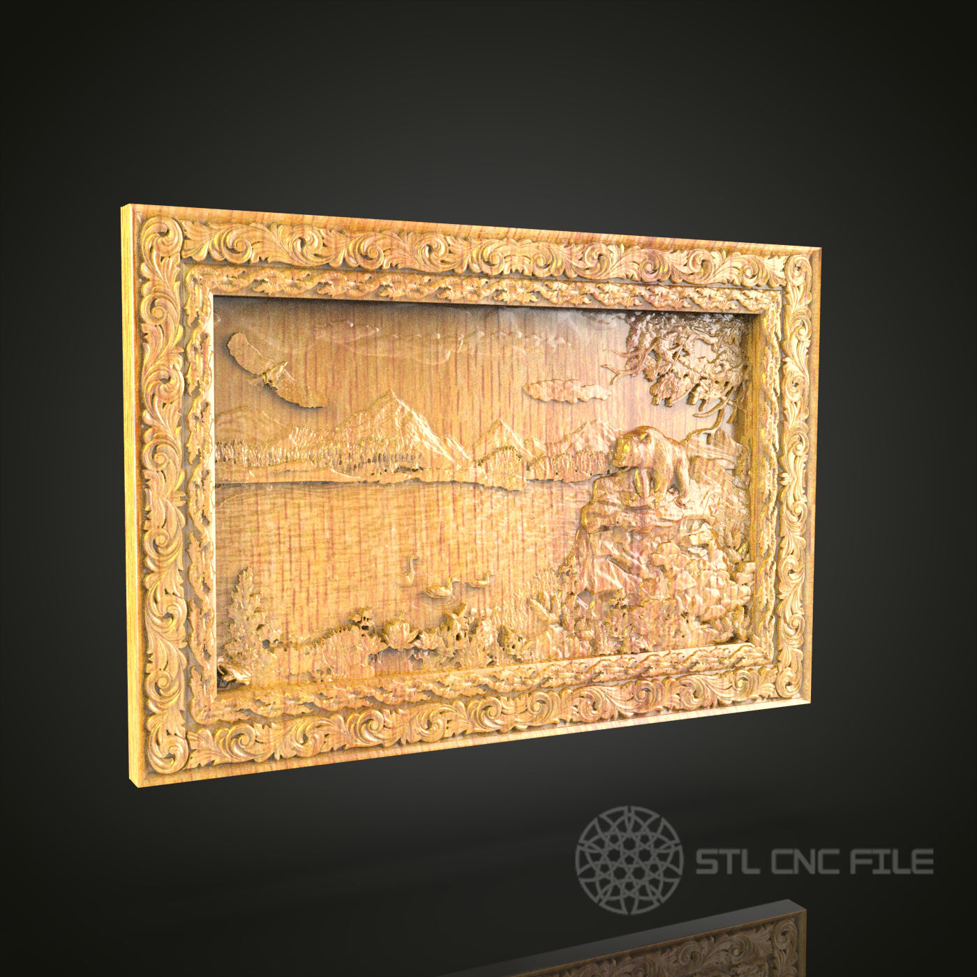 Last Supper 3D Relief STL Model - CNC Router File for Wood Carving, Artcam, Aspire, Home Wall Decor