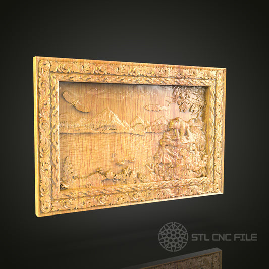 Last Supper 3D Relief STL Model - CNC Router File for Wood Carving, Artcam, Aspire, Home Wall Decor