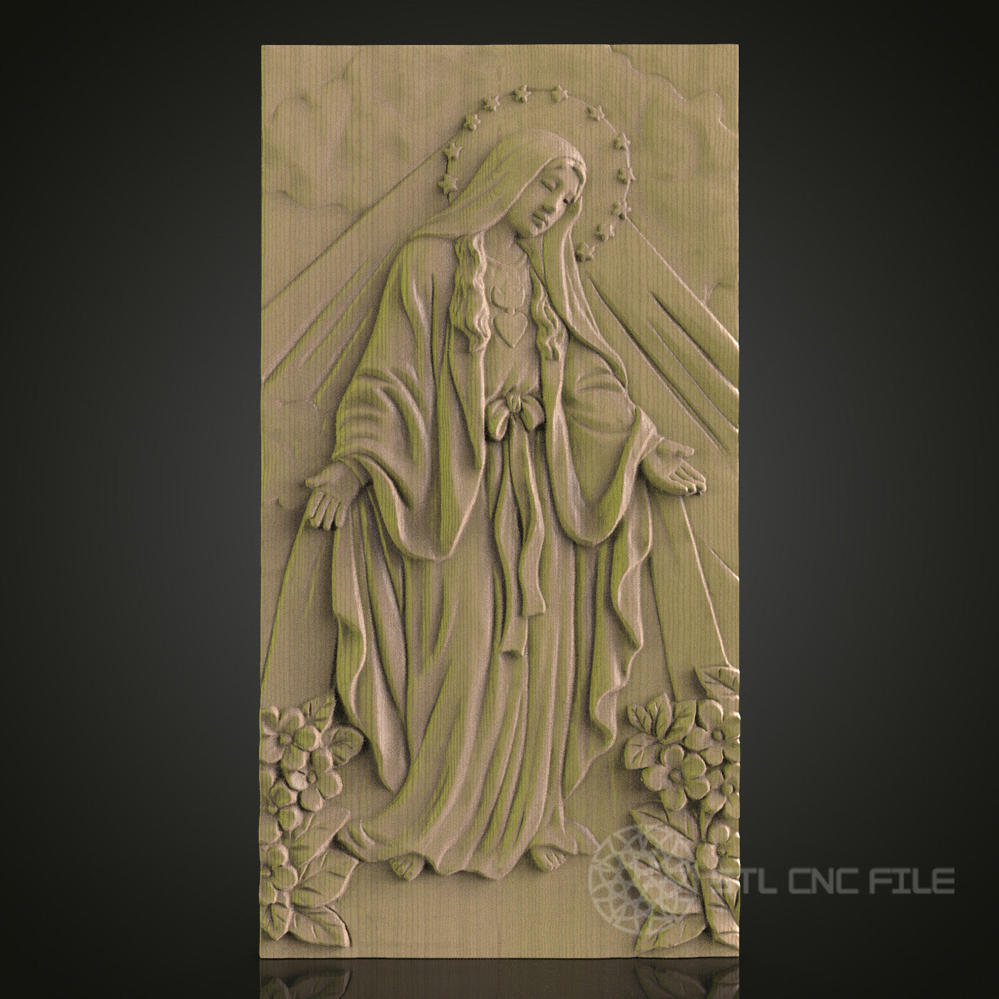 Intricate CNC Wood Carving STL Model - 3D Printer & CNC Router Engraver Files for Art, Wall Decor, Aspire, Artcam