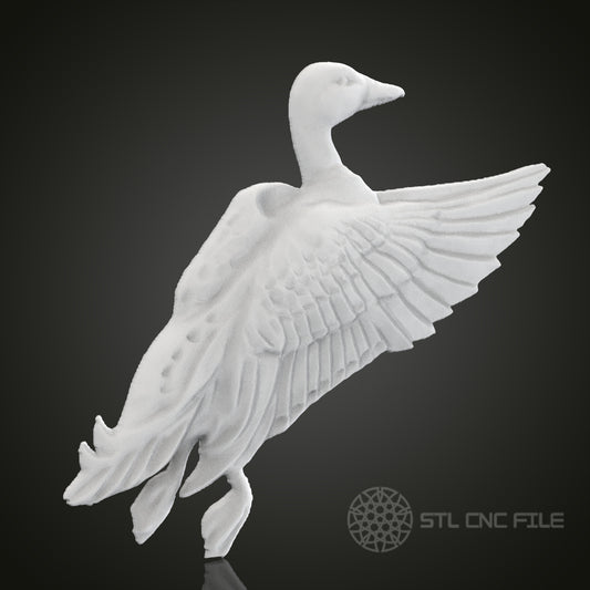 Elegant Bird STL Model - CNC Router Engraver File, Artcam, Aspire, Wood Art Wall Decor, 3D Printer Ready, CNC Files