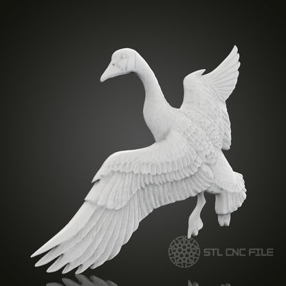 Graceful Swan 3D STL Model for CNC Router Engraver, Artcam, Aspire, CNC Files, Wood Art Wall Decor, 3D Printer