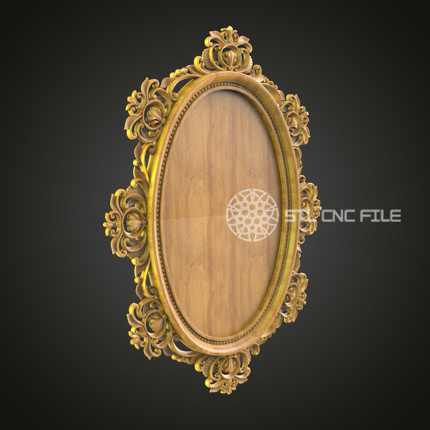 Ornate Baroque Style Wooden Frame STL for CNC Router - Artcam, Aspire Compatible