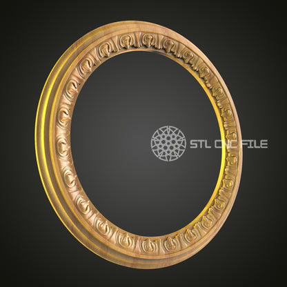 Simplistic Elegance Circular Frame - CNC Router STL File for Mirror or Art