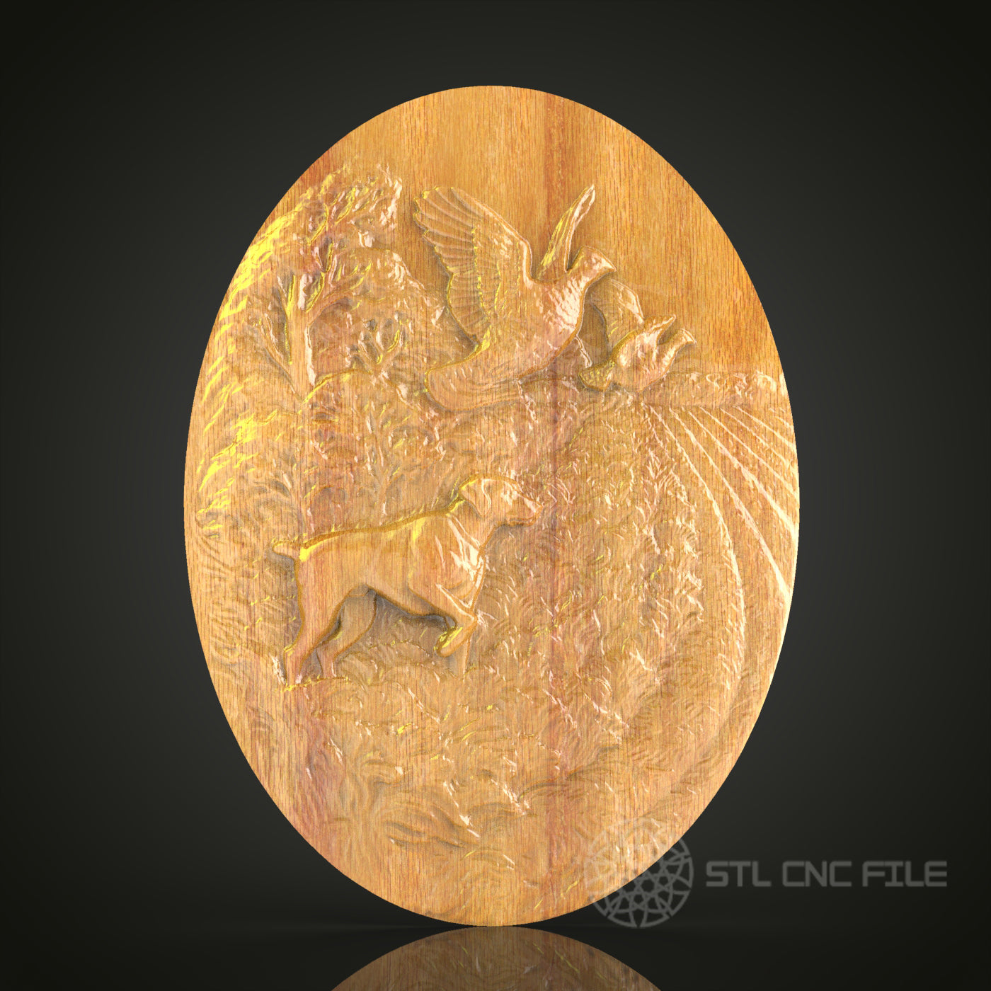 Flight of Birds Relief STL Model for CNC Routers - Artcam, Aspire Files for Wood Art & Wall Decor