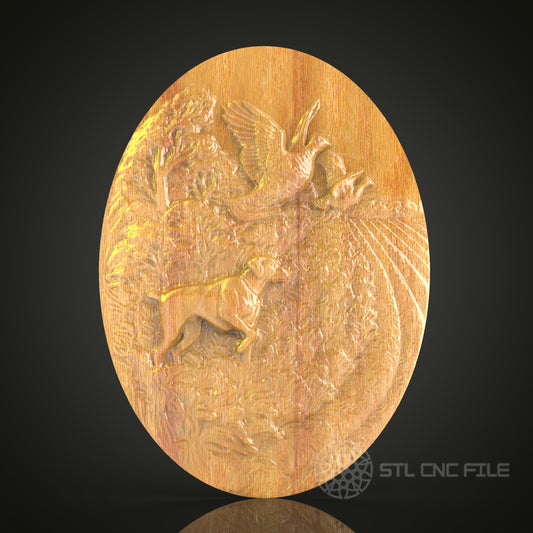 Flight of Birds Relief STL Model for CNC Routers - Artcam, Aspire Files for Wood Art & Wall Decor