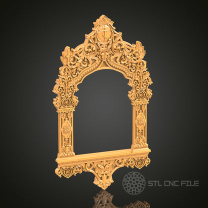Ornate Arch Frame STL Model for CNC Router Engraver, Artcam, Aspire, 3D Printer