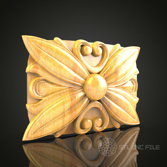 Rectangular Ornate STL Model for CNC Router, Compatible with Artcam, Aspire - Exquisite Wood Panel Wall Decor
