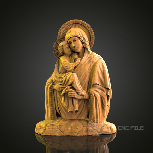 Religious Figure Relief - STL Model for CNC Router Engraver - Artcam, Aspire Compatible - Wood Art, Wall Decor, 3D Printer Ready
