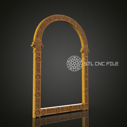 Arched 3D Frame STL Model for CNC Router Engraver - Artcam, Aspire, CNC Files, Wall Decor, 3D Printer