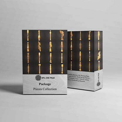 16-Piece Collection of CNC Column Designs STL Files