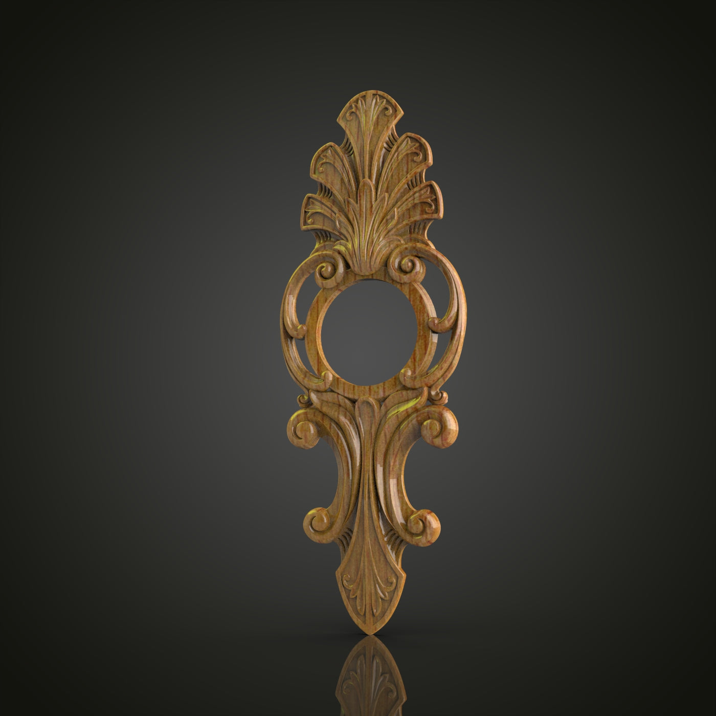 Carved Wood Clock - STL Model for CNC Router, Artcam, Aspire