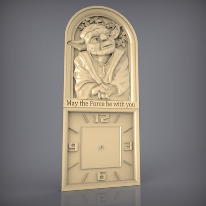 Fantasy Sage Clock STL Model, CNC Router Carving File, Artcam Aspire Digital, Inspirational Quote Wall Decor, Mythical Figure Engraving