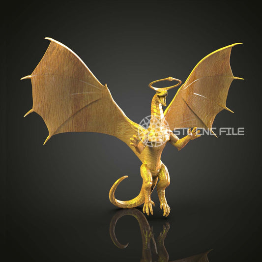 Angel Dragon STL Model for CNC Router - Engraving Files Compatible with Artcam, Aspire | Wood Art, Wall Decor CNC Design