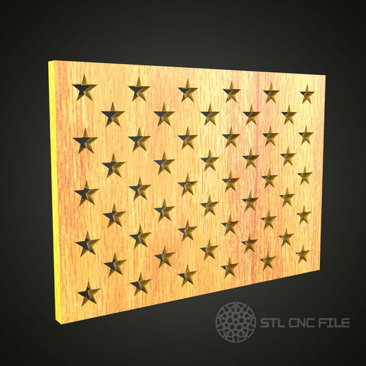 USA Block Letters 3D Model - STL for CNC Router Engraver, Artcam, Aspire, CNC Files, Wood Art Decor