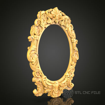 Elegant Floral Wall Decor STL Model | CNC Router Engraver Artcam Aspire Files
