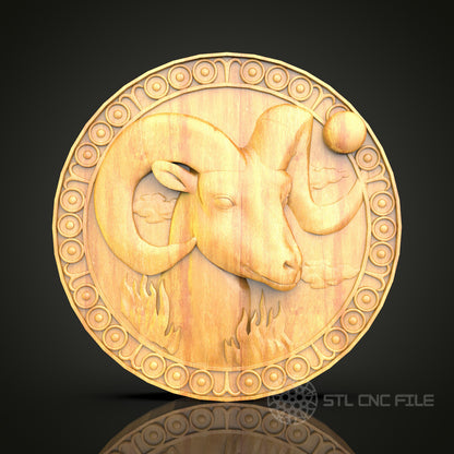 Leo Zodiac Wall Art - CNC Router STL Model for Artcam & Aspire, Astrology Decor (Copie)