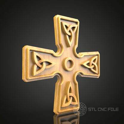 Intricate Celtic Cross Wall Art - STL Model for CNC Routers, Artcam, Aspire Compatible
