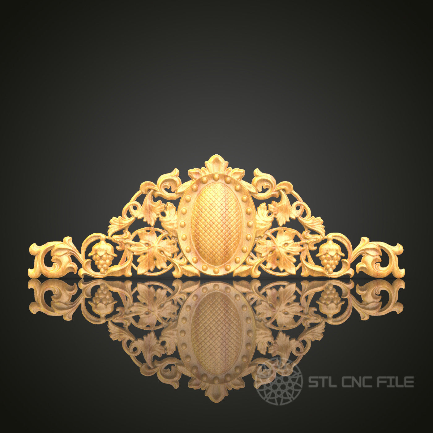 Ornate Renaissance CNC Carving STL Model for Artistic Wall Decoration