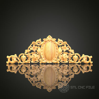 Ornate Renaissance CNC Carving STL Model for Artistic Wall Decoration
