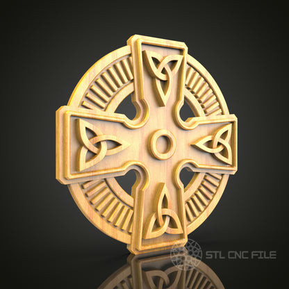 Celtic Cross Wall Decor - STL Model for CNC Router Engraving, Artcam, Aspire Files
