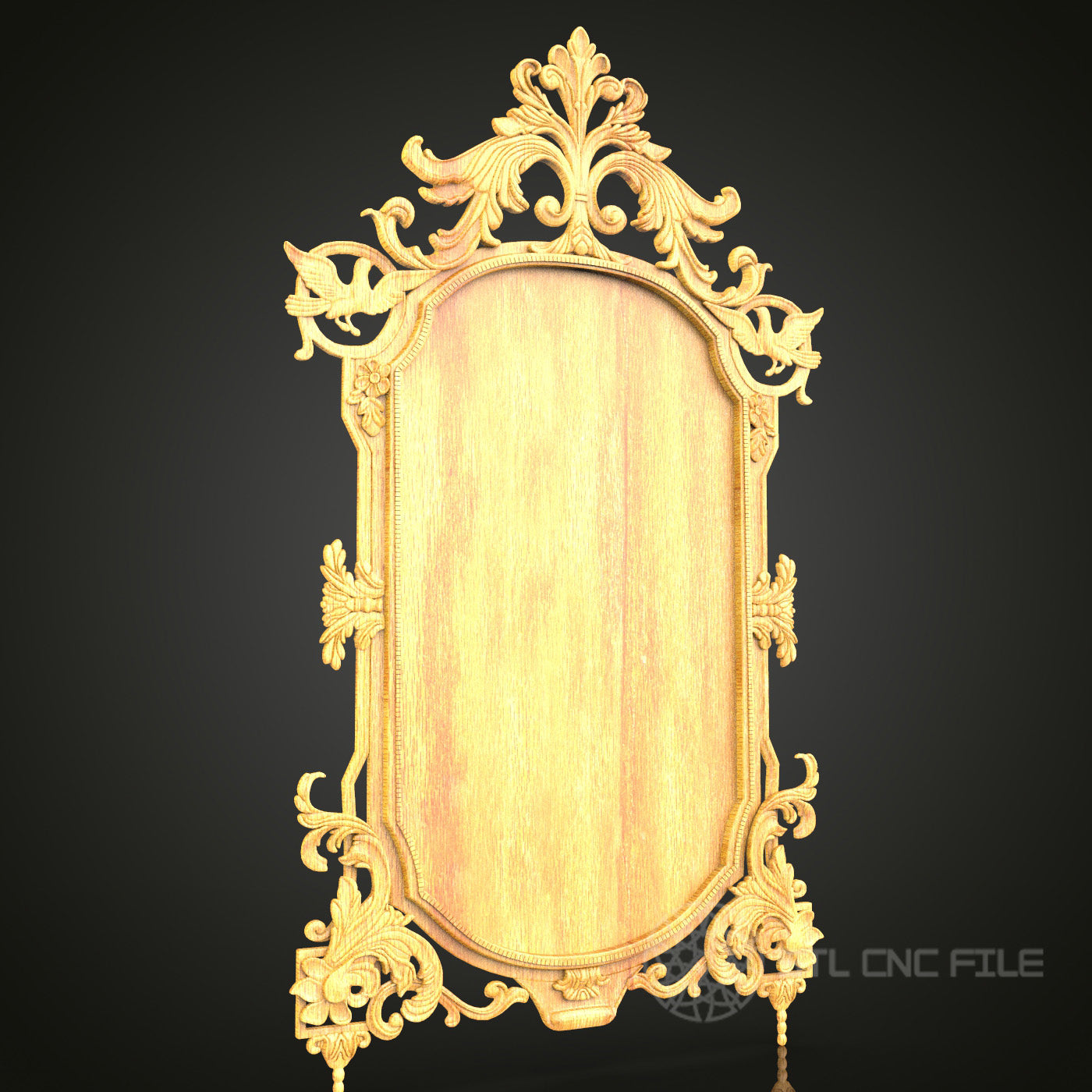 Regal Victorian Frame STL Model - CNC Router Files for Artcam, Aspire - Ornate Wood Art, Wall Decor CNC Engraving