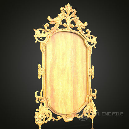Regal Victorian Frame STL Model - CNC Router Files for Artcam, Aspire - Ornate Wood Art, Wall Decor CNC Engraving