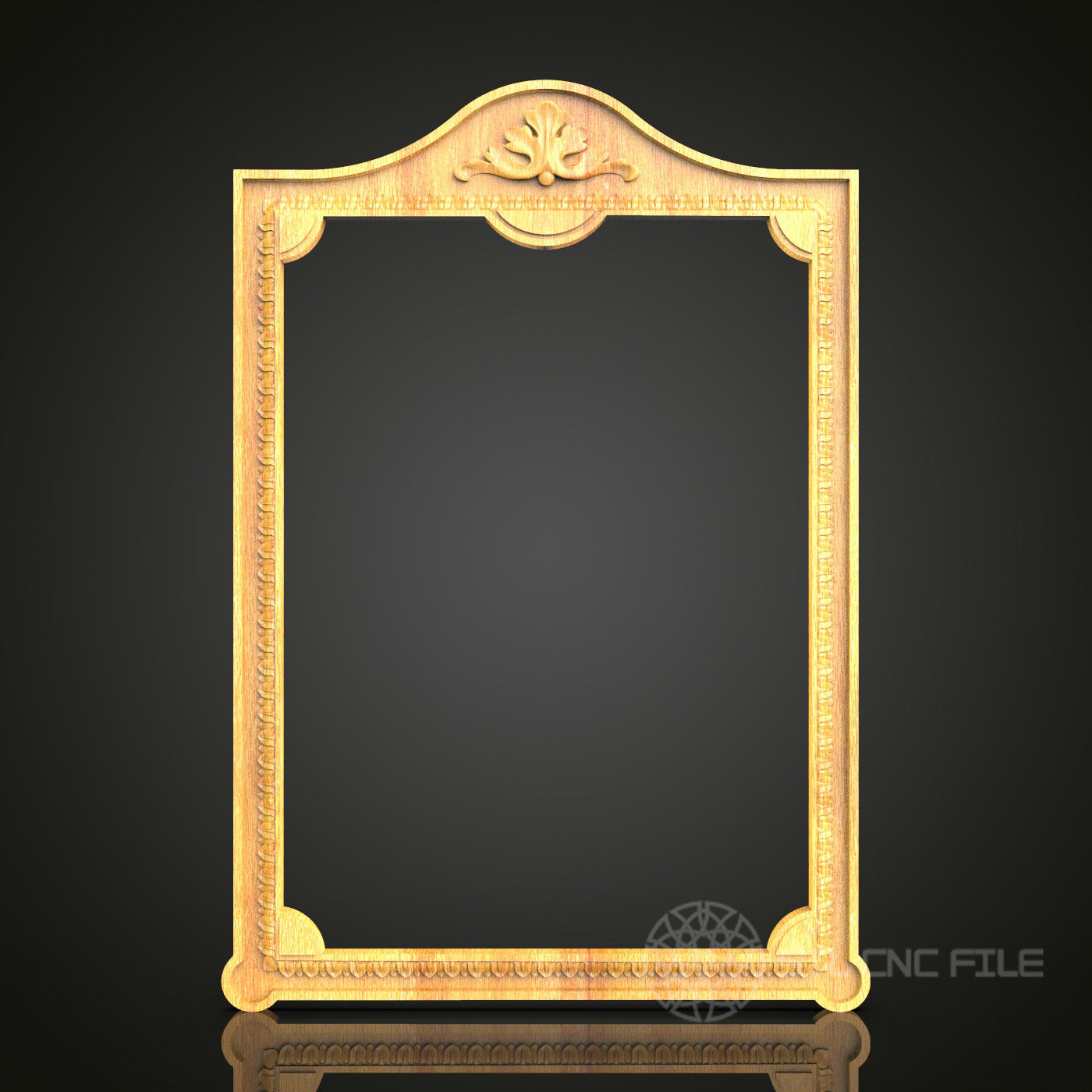 Classic Arch Top Frame STL Model - CNC Router Files for Artcam, Aspire - Elegant Wood Art, Wall Decor CNC Engraving