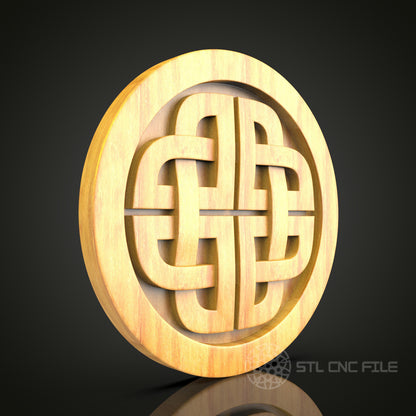 Oval Celtic Knot Wall Decor - Elegant CNC Router STL Model for Artcam & Aspire