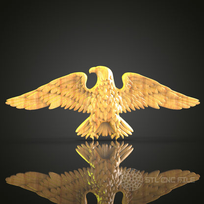 Regal Phoenix Elegance - CNC Router Ready 3D STL Model, Woodworking Engraving File, Artcam Aspire Artistic Wall Decor, Luxurious Wood Art