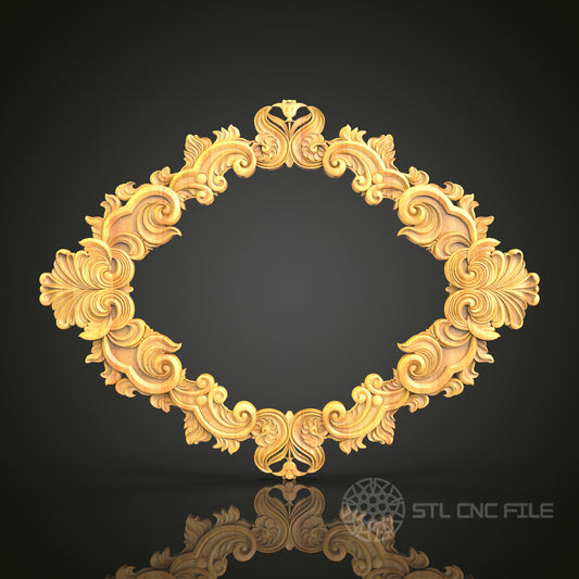 Exquisite Baroque CNC Model, STL for Router Engraver, Artcam Aspire Files
