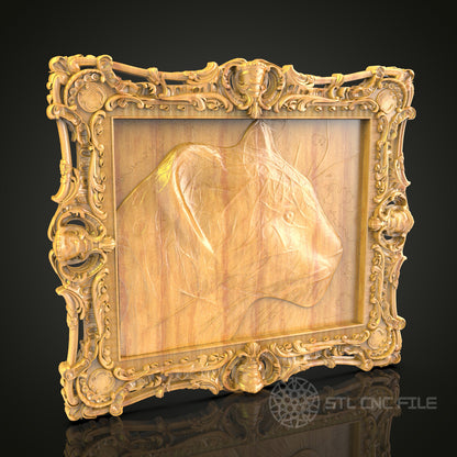 Elegant Wooden Wall Art - CNC Router Engraved, Versatile STL Model for Artcam/Aspire
