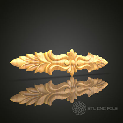 Classic Floral Relief CNC Router Engraver STL Model – Ideal for Artcam & Aspire, Perfect for Elegant Wood Decor