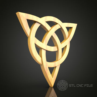 Interlocking Celtic Triangle Knot - CNC Router STL Model for Artcam & Aspire, Wall Art